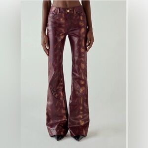 Shaft NWOT Lola Paisley VelvetCorduroy Pants w/pockets RARE Blue/Rust Size 29/33